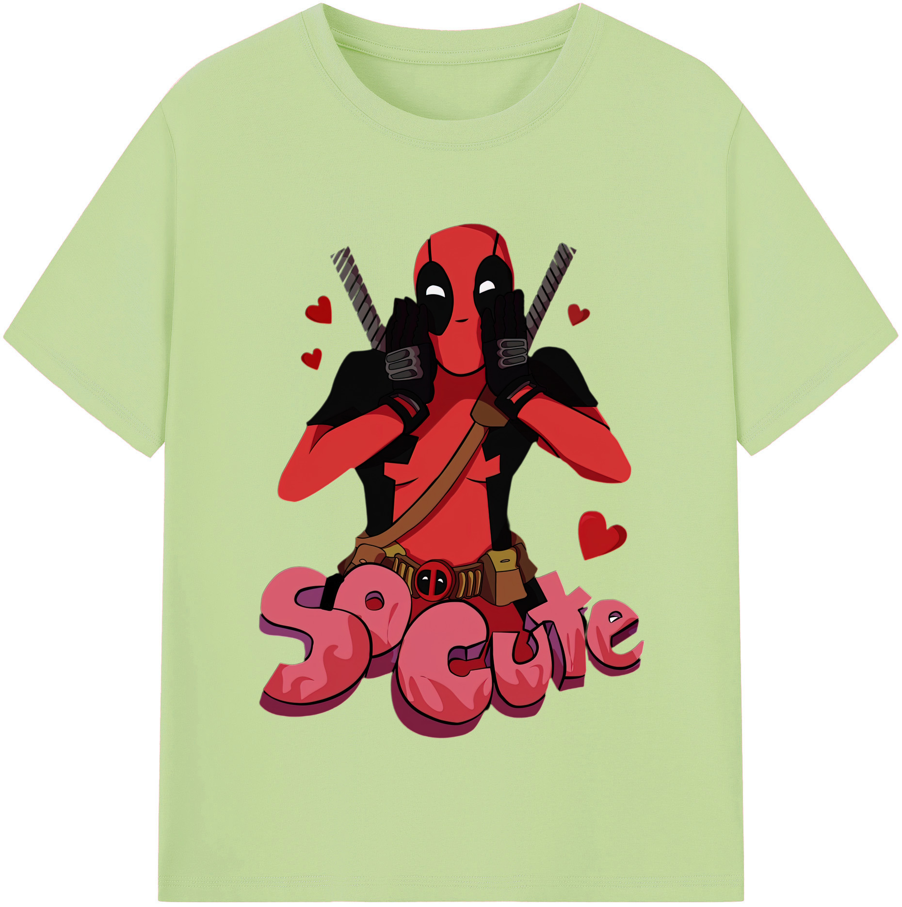 （画像用） Deadpool デッドプール 綿100％半袖Tシャツ（フロントプリント）